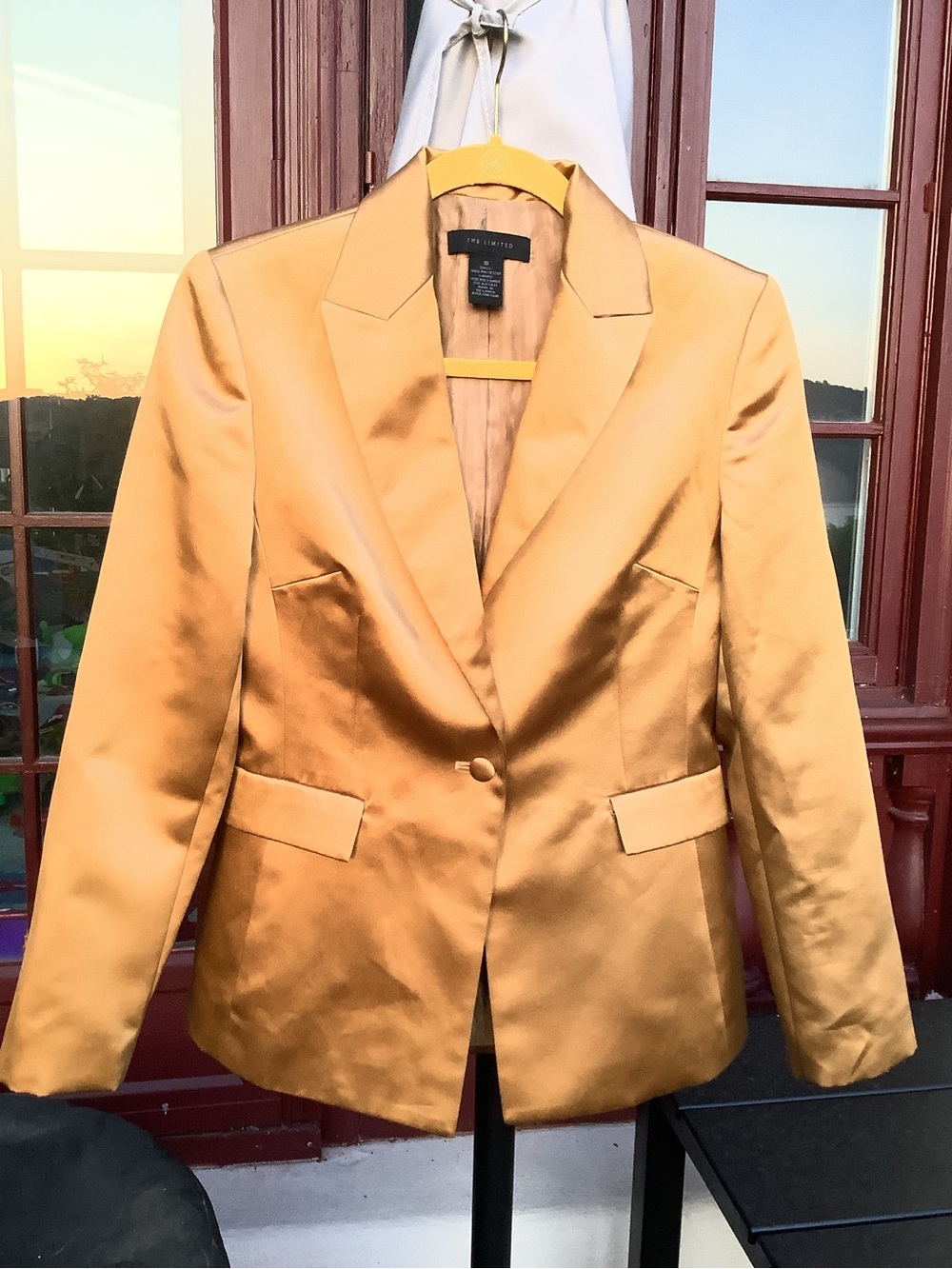 The Limited Metallic Gold Single-Button Blazer
